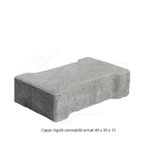 Capac rigolă carosabilă armat 49 x 30 x 15